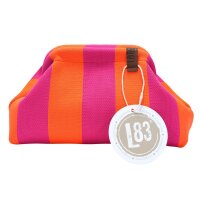 CLUTCH / KULTURTASCHE - EMMA 03 -  PINK / ORANGE 30x7x20...