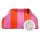 CLUTCH / KULTURTASCHE - EMMA 09 -  ROSA / ORANGE 30x7x20 CM BY LOT83