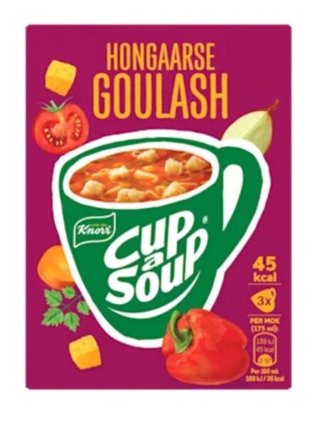 CUP A SOUP - HONGAARSE GOULASH - GULASCHSUPPE - 3 PACKUNGEN Á 14 G - BY KNORR