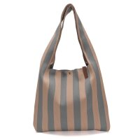 SHOPPER - LOIS 67 - BLAUGRAU / BEIGE 35x45 CM BY LOT83
