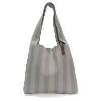 SHOPPER - LOIS 63 - GRAU GESTREIFT 35x45 CM BY LOT83