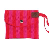 GELDBÖRSE - JULIA 74 - PINK / ROT GESTREIFT 13x10,5...