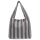 SHOPPER - LOIS 138 - GRAU GESTREIFT IN FROTTEE 35x45 CM BY LOT83