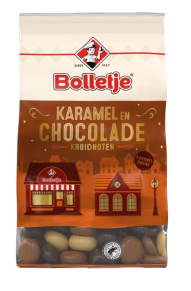 KRUIDNOTEN KARAMEL EN CHOCOLADE - SPECULATIUSKEKSE 250 GRAMM - BY BOLLETJE