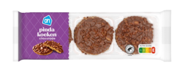 AH  PINDAKOEKEN CHOCOLADE - PINDACOOKIES  MET CHOCOLADE - 12 STUKS - 200 GR - VAN ALBERT HEIJN