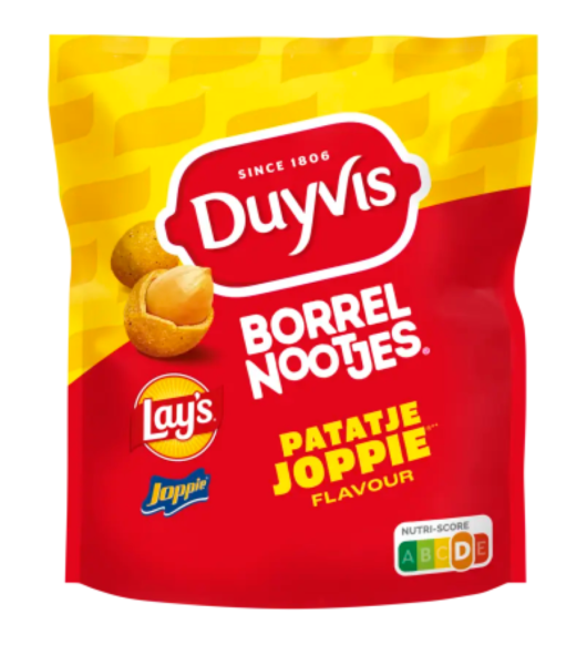BORREL NOOTJES LAYS PATATJE JOPPIE FLAVOUR - CRUNCHY ERDNÜSSE - 200 G - BY DUYVIS