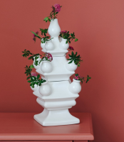 TULPENVAAS 3-DELIG WIT 40 CM - TULPENVASE 3-TEILIG WEISS...