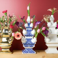 TULPENVAAS WIT 16 CM - TULPENVASE ECKIG WEISS - BY HEINEN DELFT BLAUW