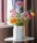 TULPENVAAS WIT 15 CM - TULPENVASE ZYLINDER WEISS - BY HEINEN DELFT BLAUW